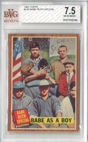 1962 Topps #135 Babe Ruth Special 1/Babe as a Boy
