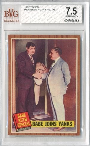 1962 Topps #136 Babe Ruth Special 2/Babe Joins Yanks/Pictured Owner with Jacob Ruppert
