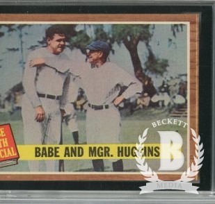 1962 Topps #137 Babe Ruth Special 3/Babe with Mgr. Huggins