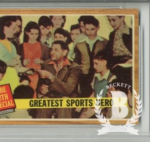 1962 Topps #143A Babe Ruth Special 9/Greatest Sports Hero/Green Tint