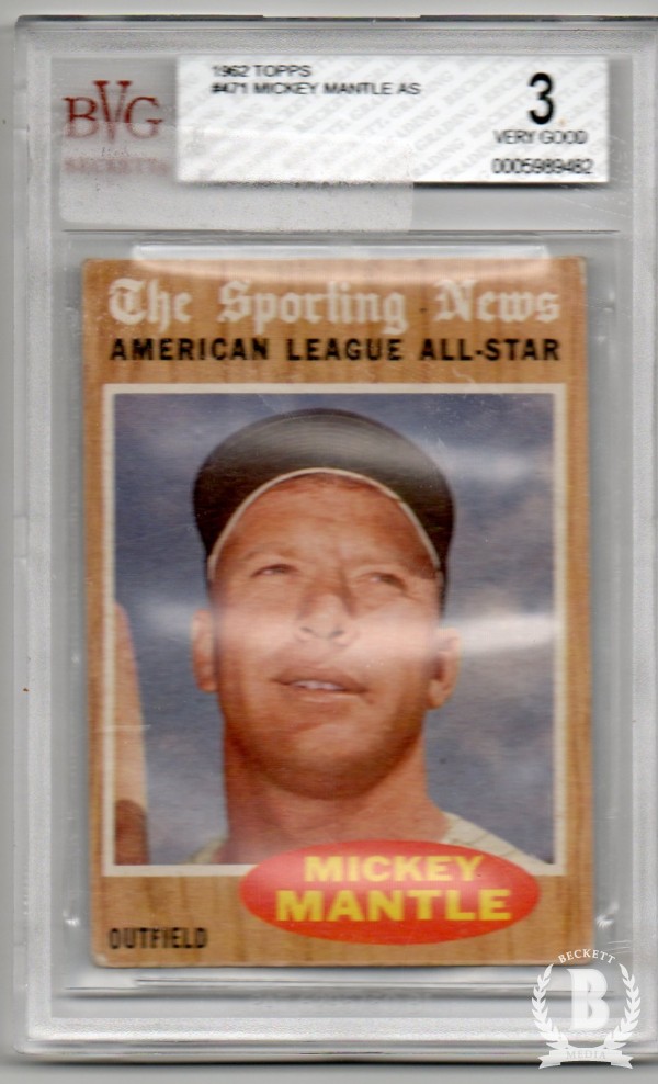 1962 Topps #471 Mickey Mantle AS