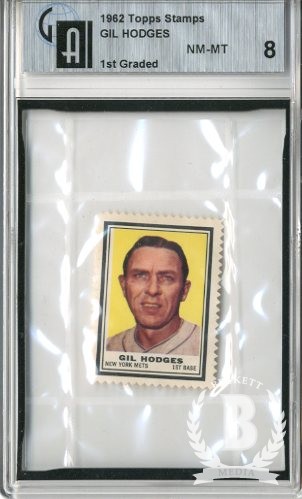 1962 Topps Stamps #155 Gil Hodges