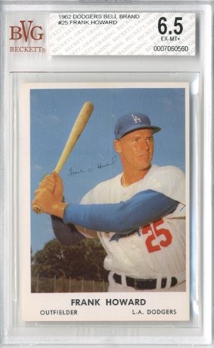 1962 Dodgers Bell Brand #25 Frank Howard