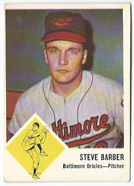 1963 Fleer #1 Steve Barber
