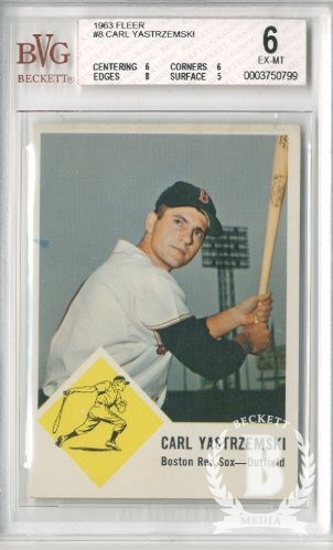 1963 Fleer #8 Carl Yastrzemski