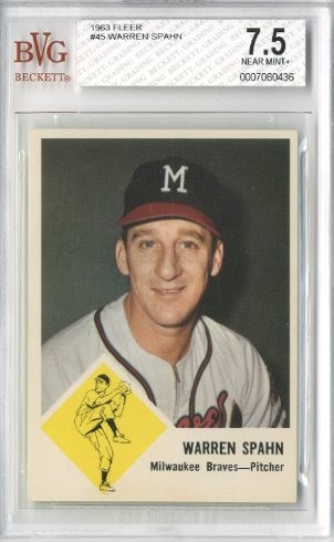 1963 Fleer #45 Warren Spahn
