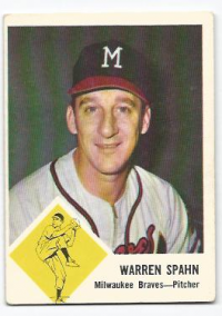 1963 Fleer #45 Warren Spahn