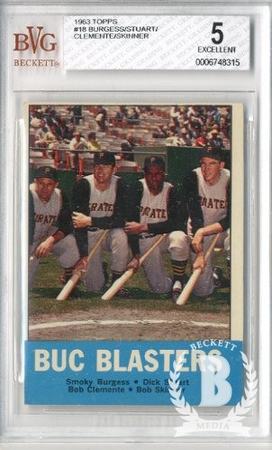 1963 Topps #18 Buc Blasters/Smoky Burgess/Dick Stuart/Bob Clemente/Bob Skinner