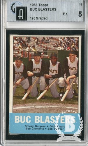 1963 Topps #18 Buc Blasters/Smoky Burgess/Dick Stuart/Bob Clemente/Bob Skinner