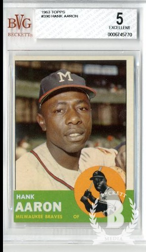 1963 Topps #390 Hank Aaron