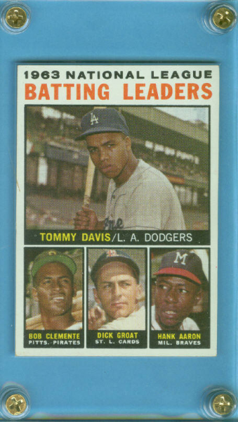 1964 Topps #7 NL Batting Leaders/Tommy Davis/Roberto Clemente/Dick Groat/Hank Aaron
