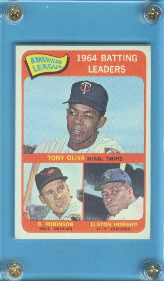 1965 Topps #1 AL Batting Leaders/Tony Oliva/Elston Howard/Brooks Robinson