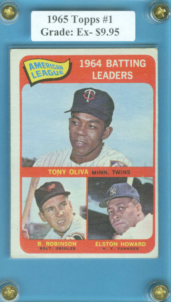 1965 Topps #1 AL Batting Leaders/Tony Oliva/Elston Howard/Brooks Robinson