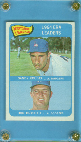 1965 Topps #8 NL ERA Leaders/Sandy Koufax/Don Drysdale