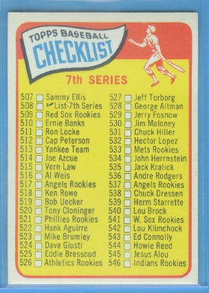 1965 Topps #508 Checklist 7
