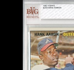 1967 Topps #250 Hank Aaron UER (Second 1961 in Stats should be 1962)