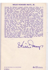 1968 Dexter Press #51 Willie Mays back image