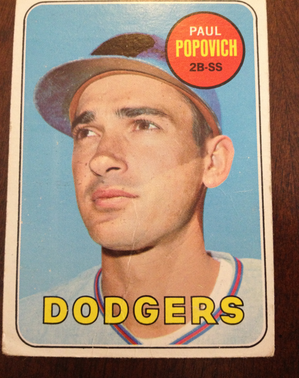 1969 Topps #47A Paul Popovich No C on Helmet - Thick Airbrush