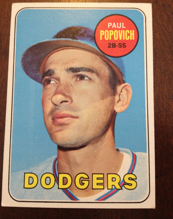 1969 Topps #47B Paul Popovich No C on Helmet - Light Airbrush