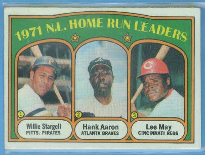 1972 Topps #89 NL Home Run Leaders/Willie Stargell/Hank Aaron/Lee May