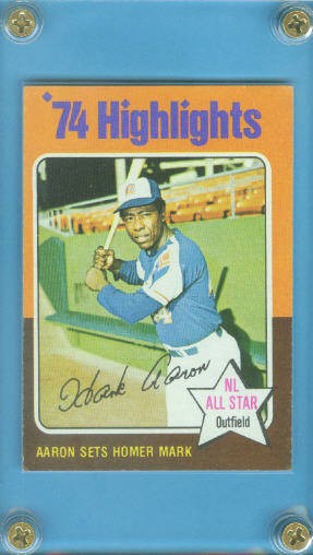 1975 Topps #1 Hank Aaron HL/Sets Homer Mark