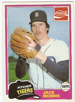 1981 Coke Team Sets #54 Jack Morris