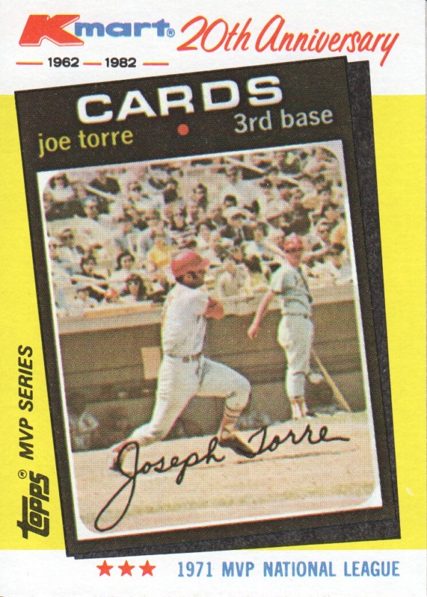 1982 K-Mart #20 Joe Torre: 71NL
