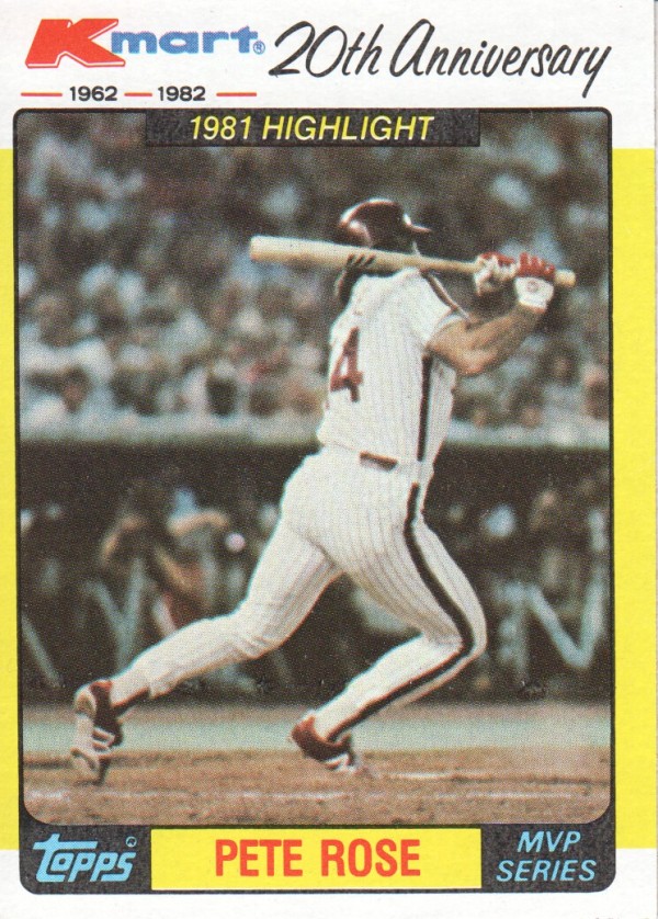 1982 K-Mart #44 Pete Rose '81 HL/(NL most hits)