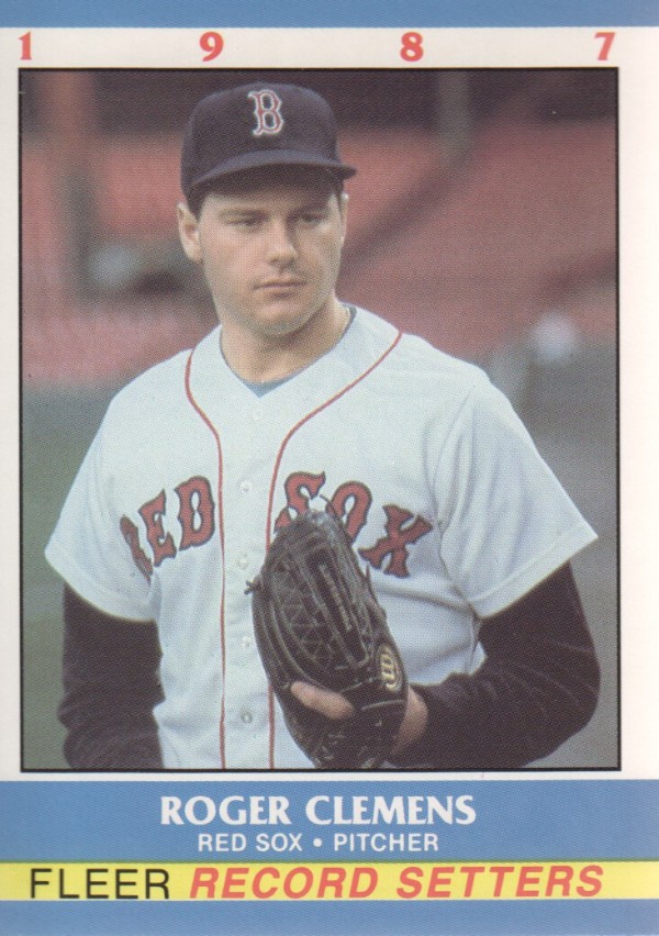 1987 Fleer Record Setters #4 Roger Clemens