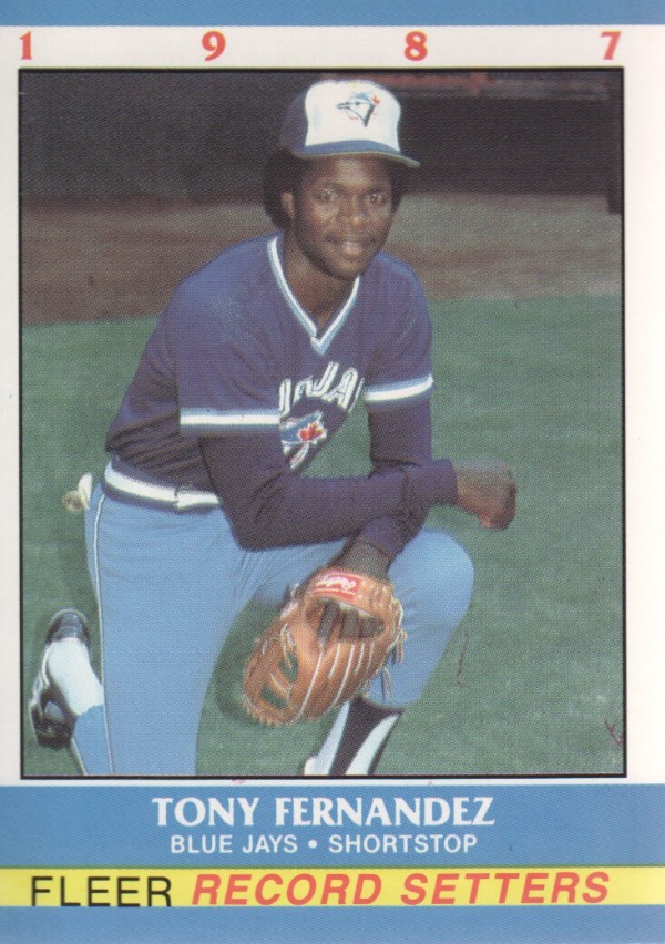 1987 Fleer Record Setters #7 Tony Fernandez