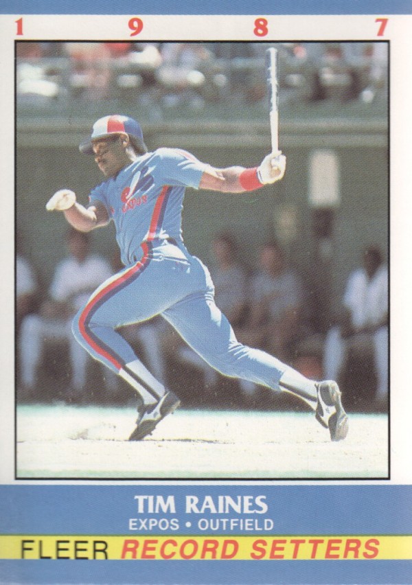 1987 Fleer Record Setters #30 Tim Raines