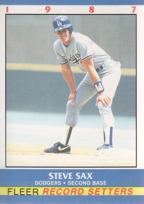 1987 Fleer Record Setters #34 Steve Sax
