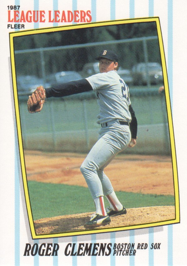 1987 Fleer League Leaders #10 Roger Clemens