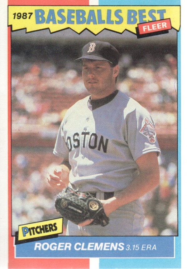1987 Fleer Sluggers/Pitchers #10 Roger Clemens