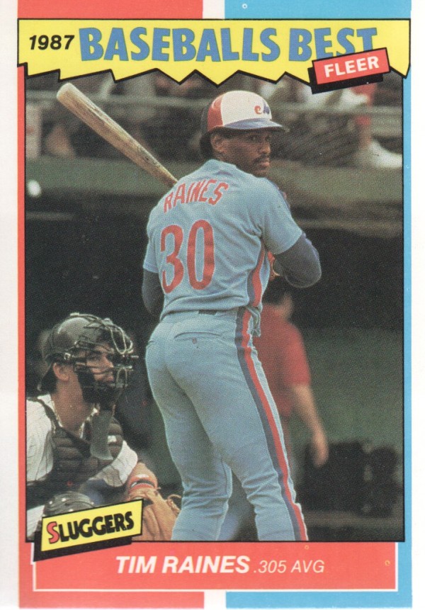 1987 Fleer Sluggers/Pitchers #32 Tim Raines