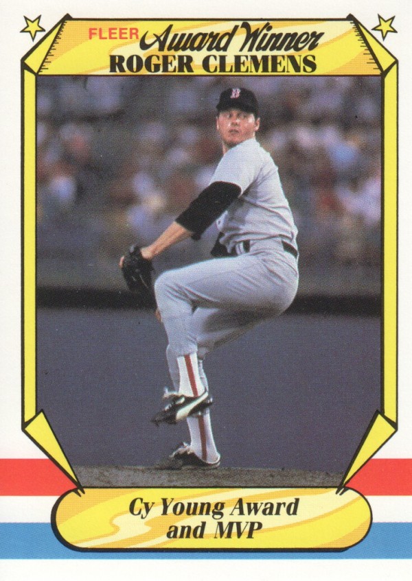 1987 Fleer Award Winners #9 Roger Clemens