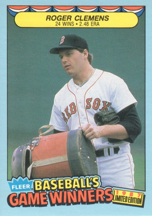 1987 Fleer Game Winners #10 Roger Clemens