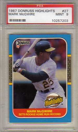 1987 Donruss Highlights #27 Mark McGwire