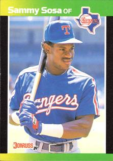 1989 Donruss Baseball's Best #324 Sammy Sosa