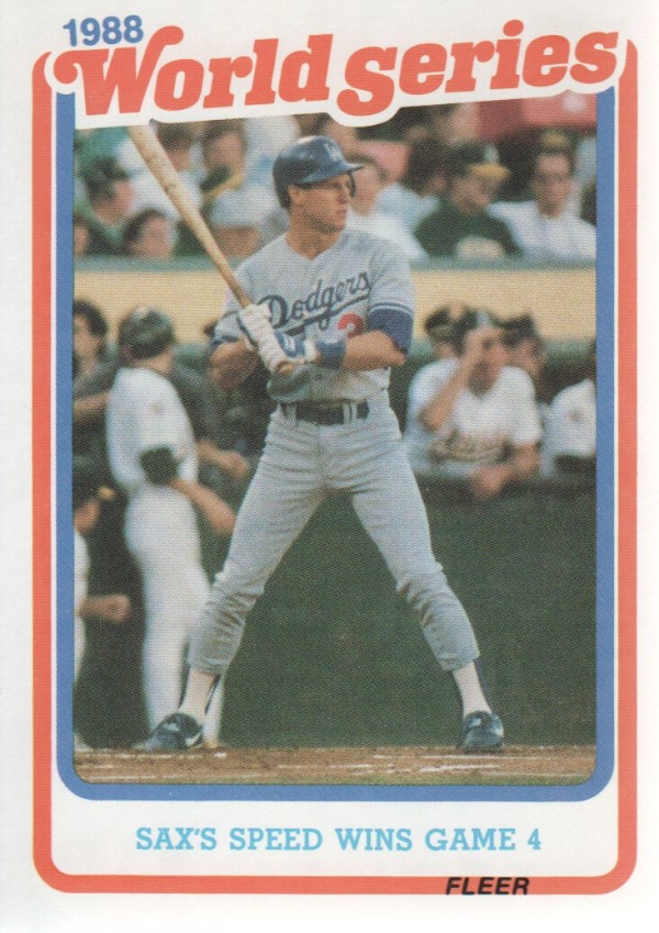 1989 Fleer World Series #9 Steve Sax