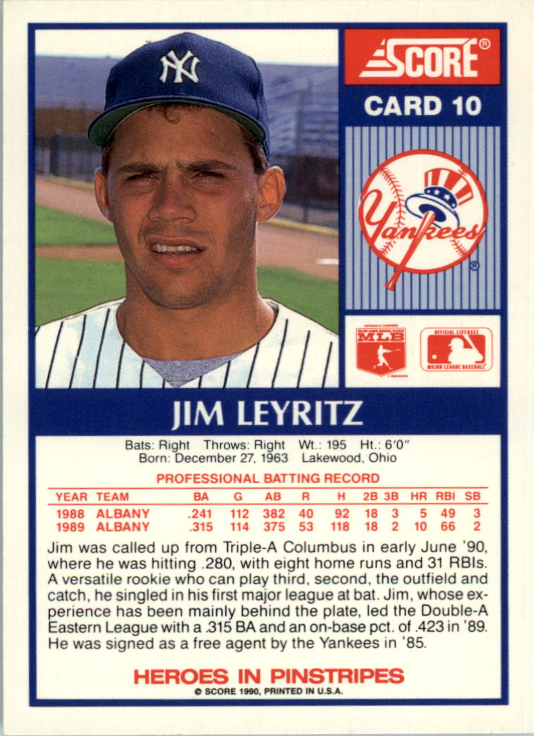 1990 Yankees Score Nat West Baseball Card Pick eBay