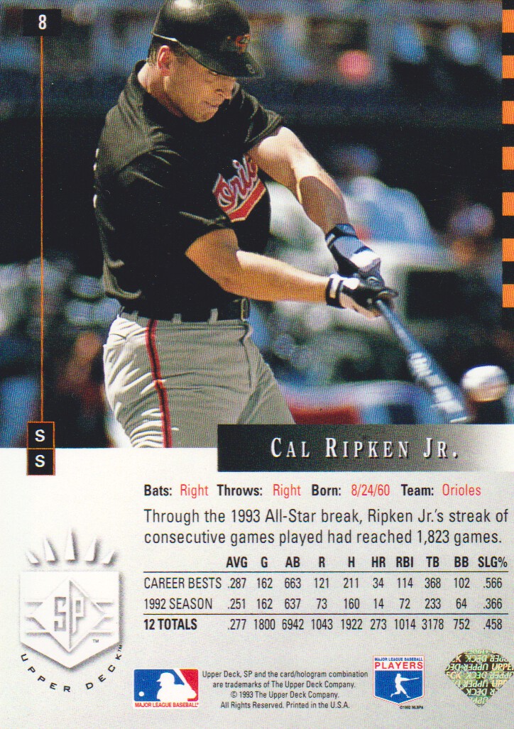 1993 Upper Deck SP Baseball Cards 1250 Pick From List eBay