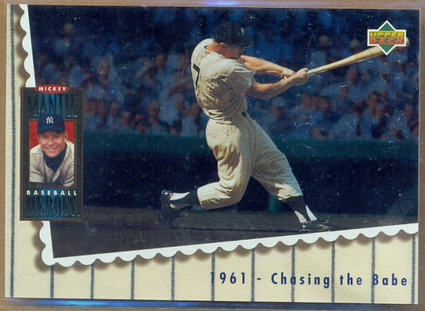 1994 Upper Deck Mantle Heroes #68 Mickey Mantle/1961 Chasing the Babe