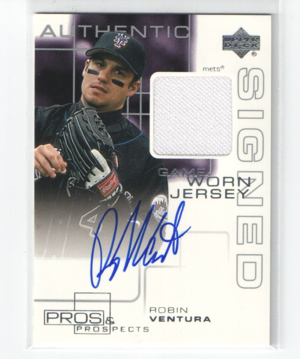 2000 Upper Deck Pros and Prospects Game Jersey Autograph #RV Robin Ventura