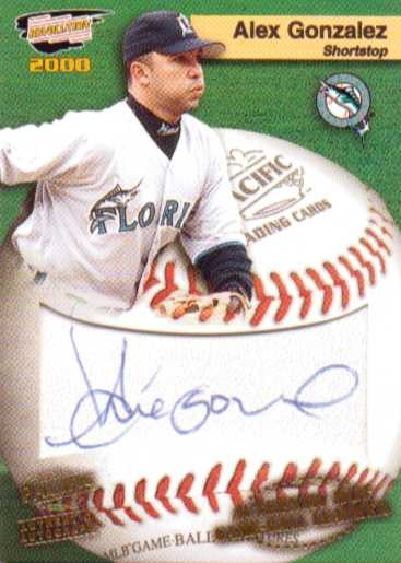 2000 Revolution MLB Game Ball Signatures #7 Alex Gonzalez
