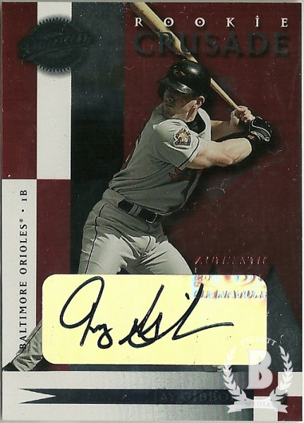 2001 Donruss Class of 2001 Crusade Autographs #C34 Jay Gibbons/200