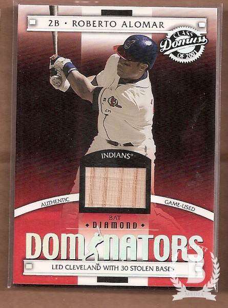 2001 Donruss Class of 2001 Diamond Dominators #DM11 Roberto Alomar Bat/200