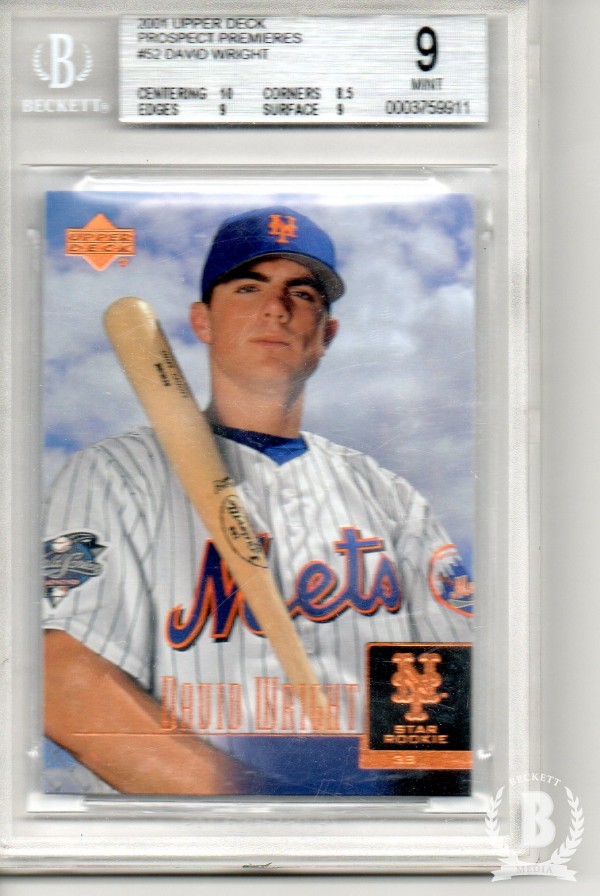 2001 Upper Deck Prospect Premieres #52 David Wright XRC