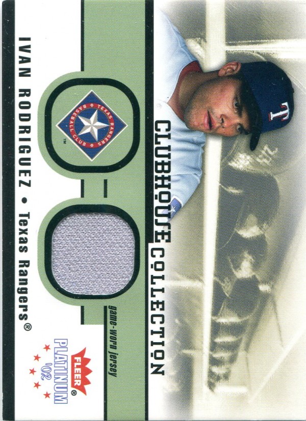 2002 Fleer Platinum Clubhouse Memorabilia #31 Ivan Rodriguez Jsy/1000