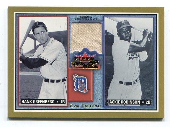 2002 Fleer Fall Classics Rival Factions Game Used #45 J.Robinson Pants-G'berg/75